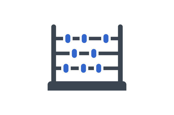 Abacus, Education Icon: A Versatile and Elegant Design Asset