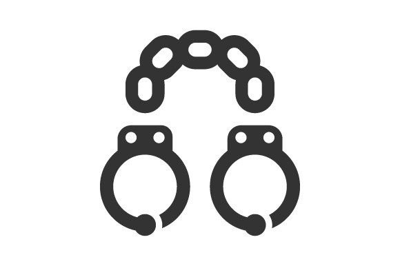 Handcuffs, Arrest Icon for Creative Projects