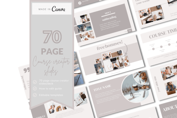 Master Your Webinars and Courses with the 70 Page Webinar Slide Deck Template